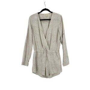 Cloth & Stone Anthropologie Dahl‎ Romper Womens S Neutral Festival Minimalist